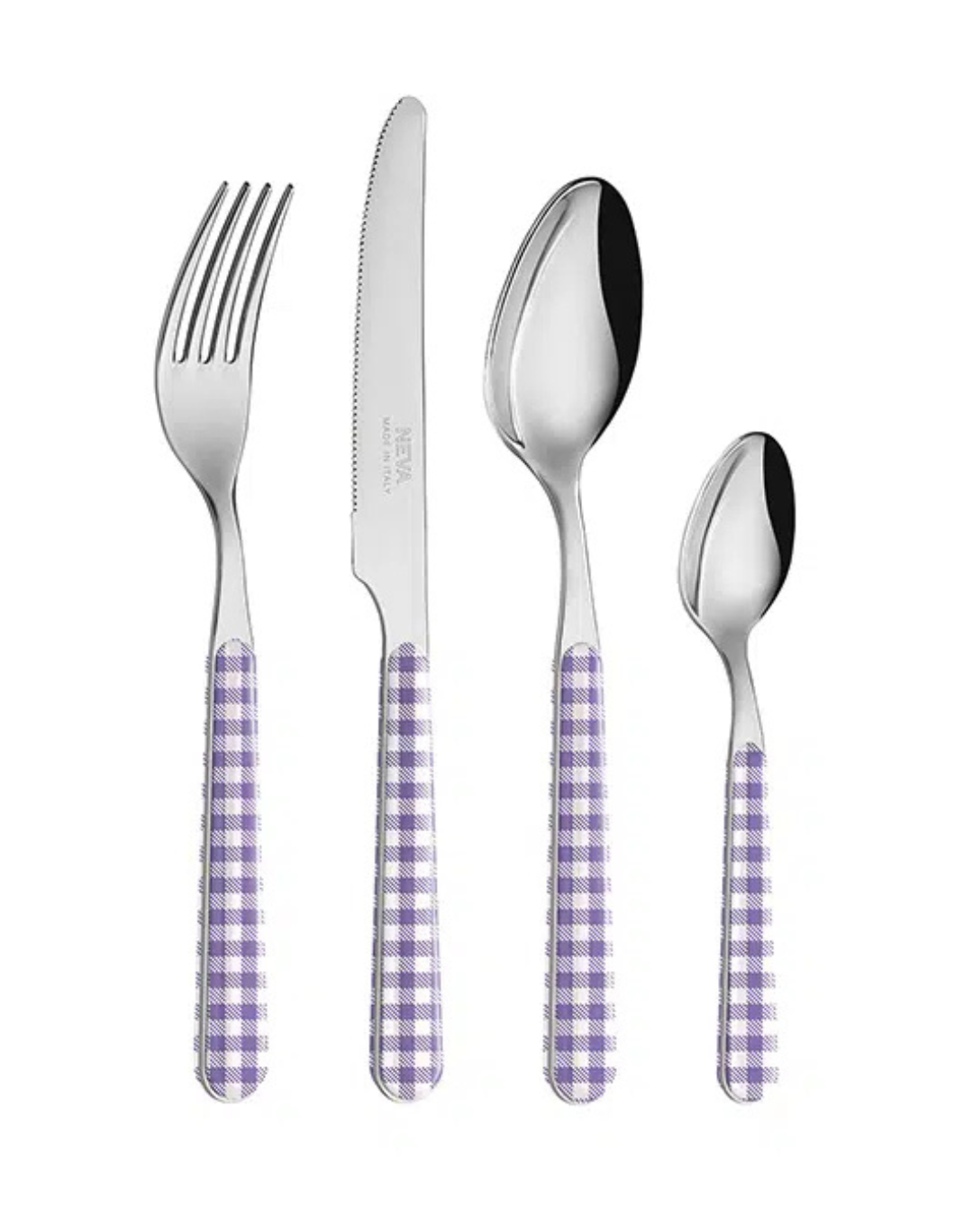 Purple Gingham Flatware