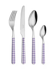 Neva Purple Gingham Flatware