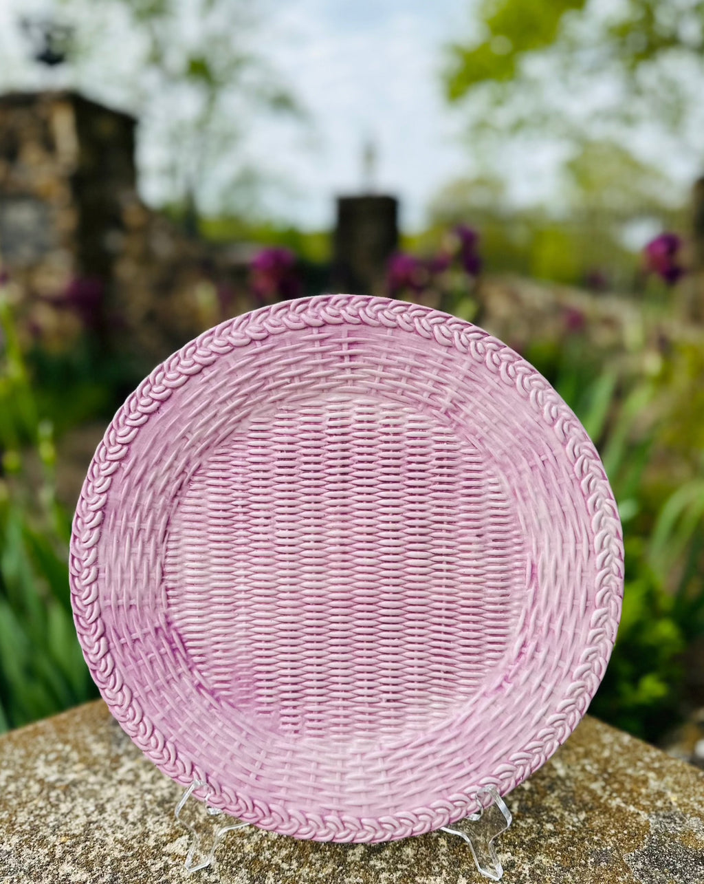 Ceramic Wicker Lilac Charger Plate - New Color!