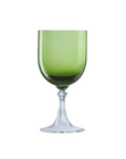 Murano Water Glass - Twisted Green
