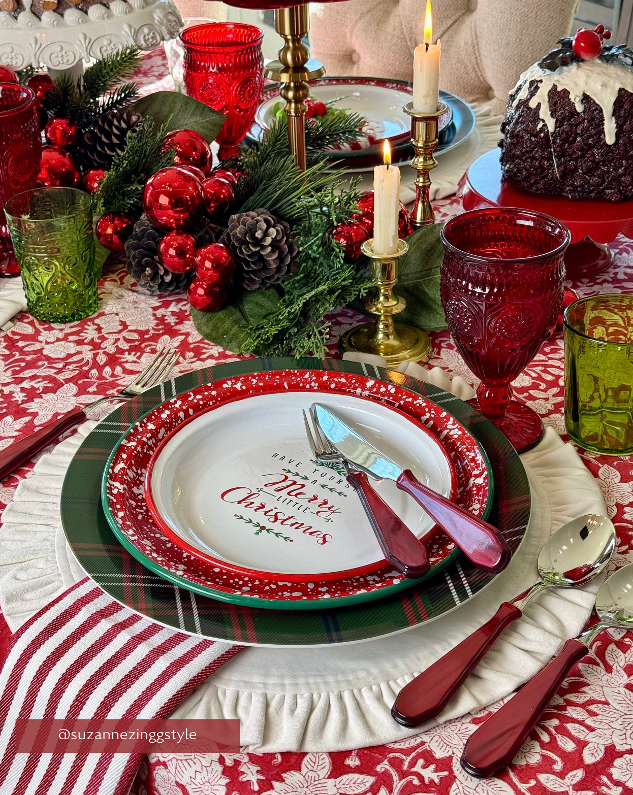 Venezia Burgundy Flatware 5 Pc