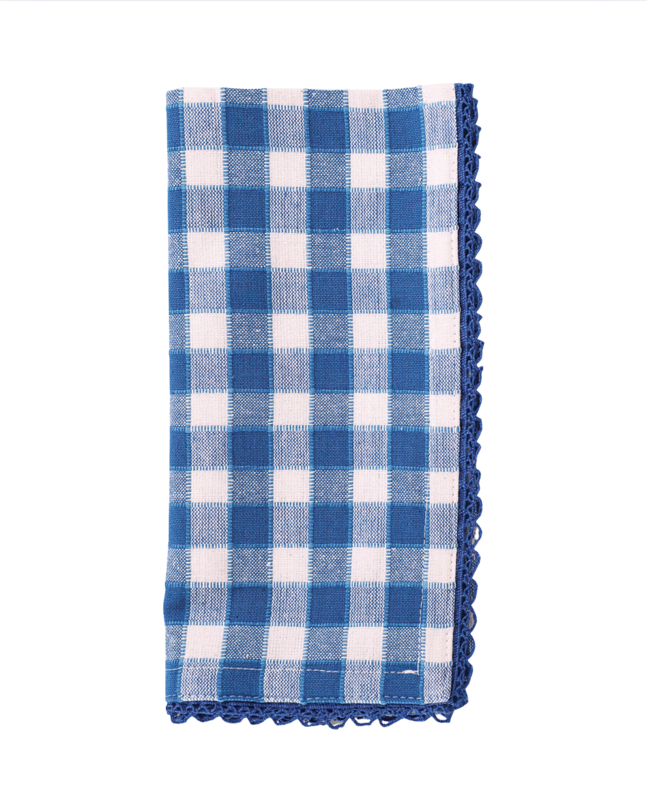 Sailor Blue Check 18" Napkin S/4