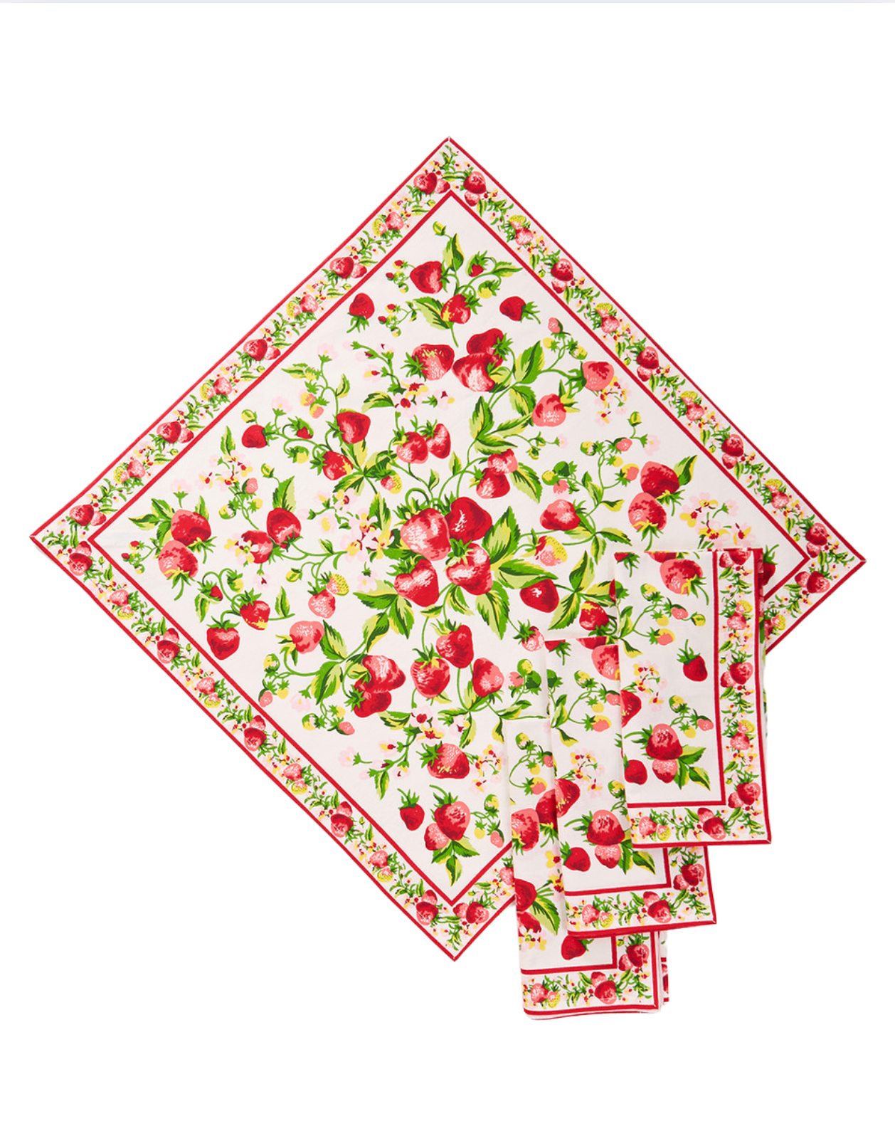 Strawberry Basket 20" Napkin Set/4