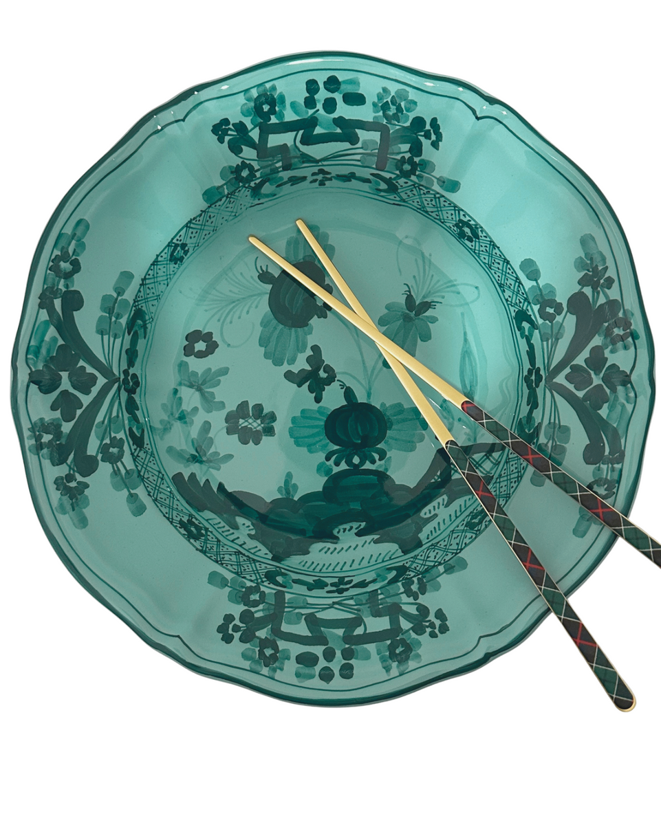 Garofano Tiffany Green Pasta/Soup Bowl 10