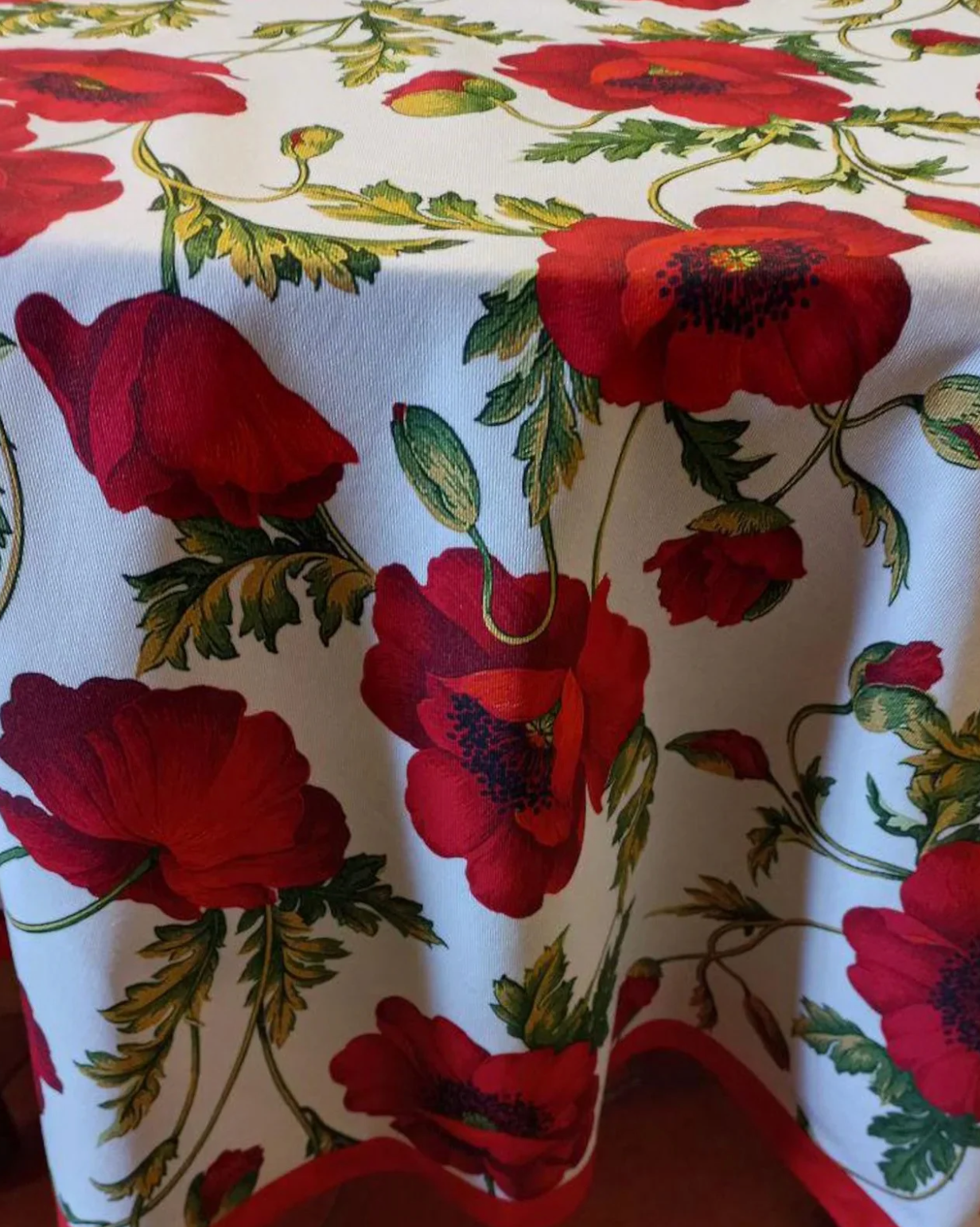 Poppies 60" Square Tablecloth