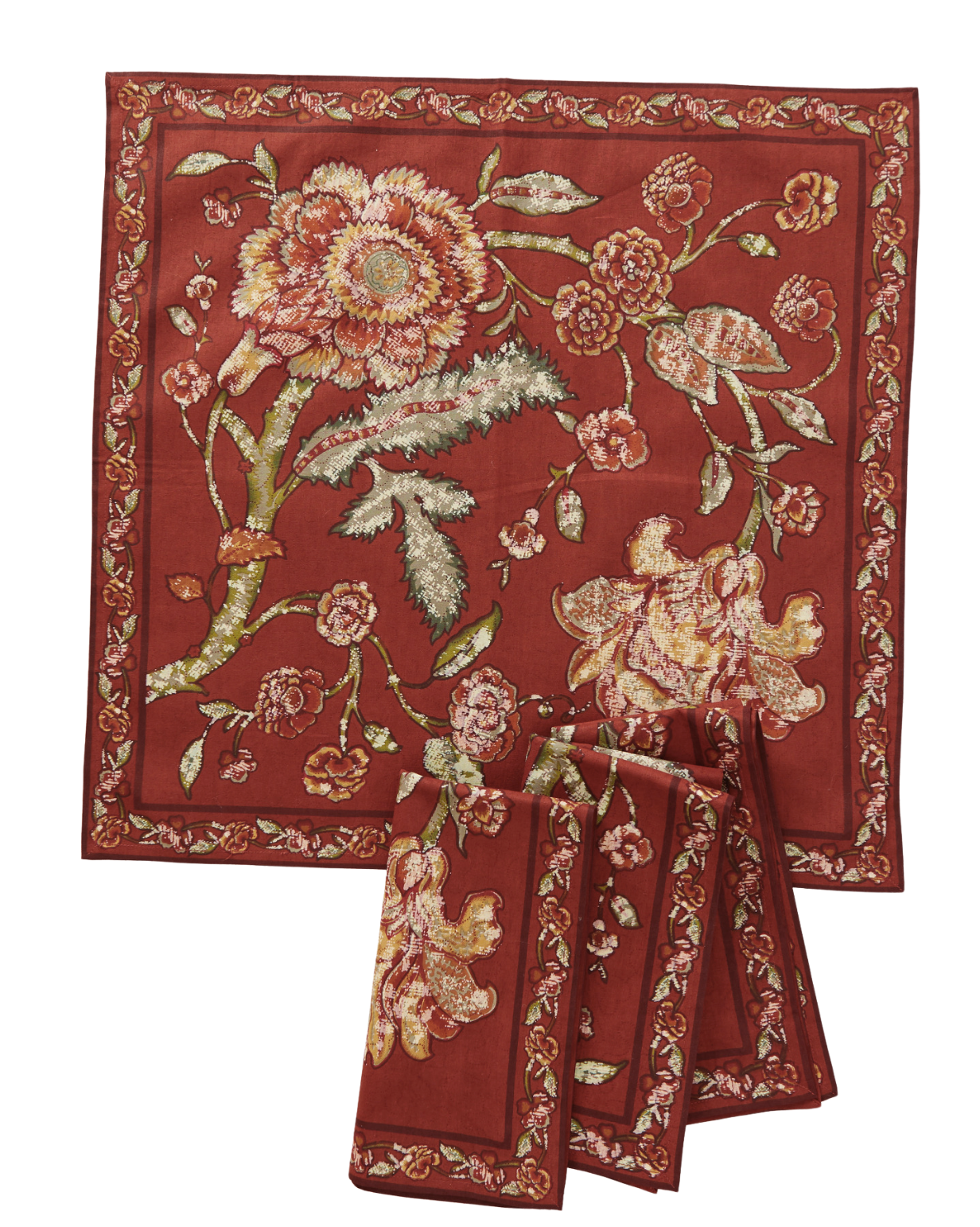 Jacobean Rust 20" Napkin Set/4