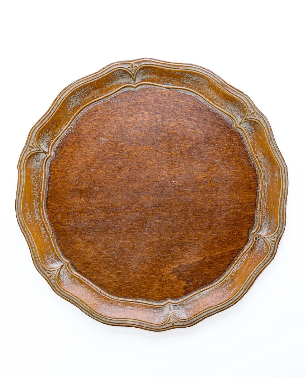 Florence Wooden Scalloped Charger 13"
