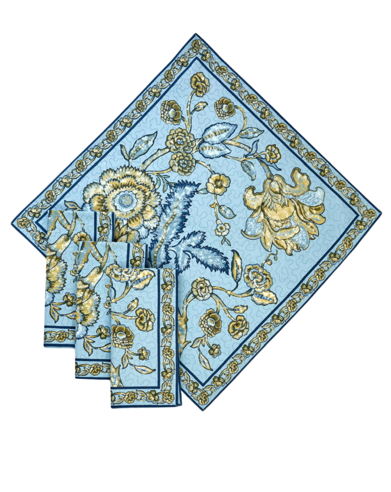 Jacobean Blue 20" Napkin Set/4
