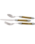 Champagne & Silver Brunch Flatware 3 Pc