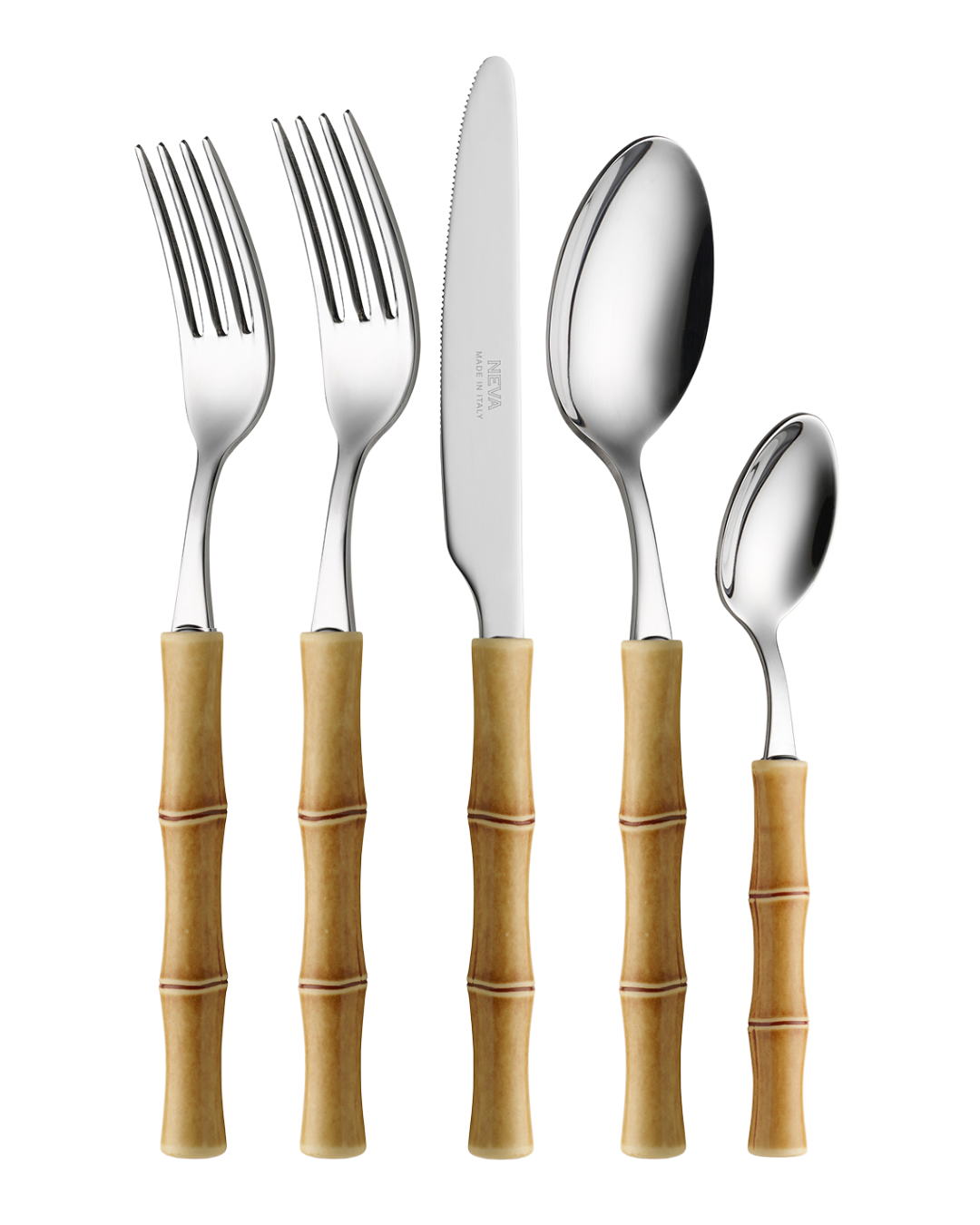 Bamboo Beige Flatware 5 Pc