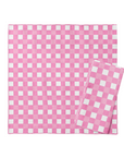 Vivo Pink Gingham 17" Napkin S/4