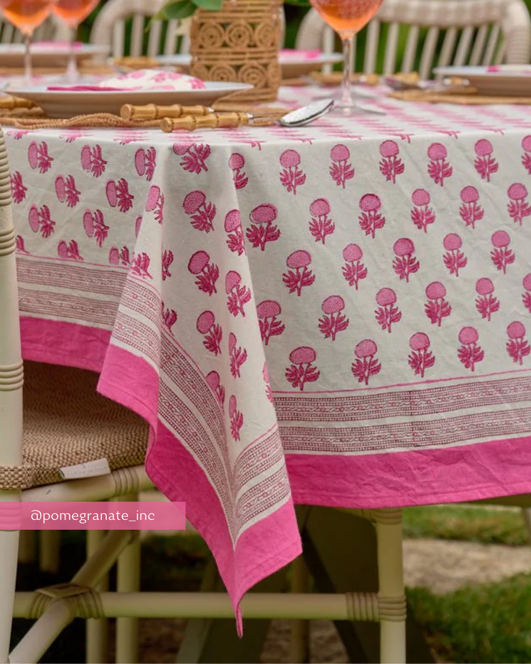 Pomegranate Inc. Rosé 55" Tablecloth