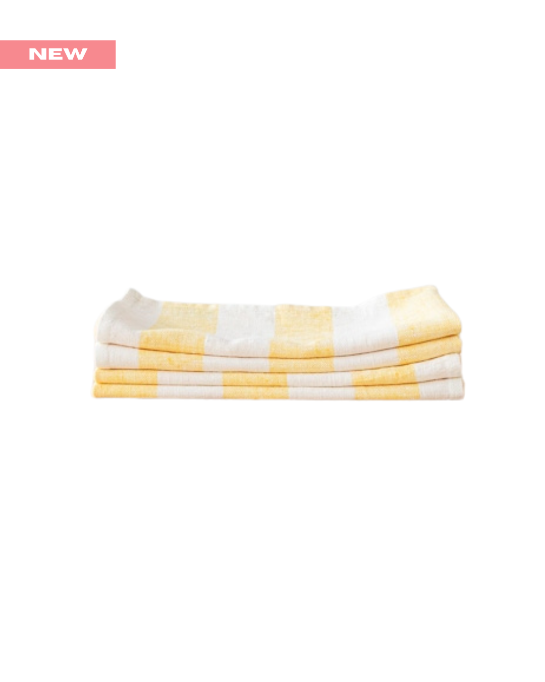 Vivo Yellow Sunny Stripe 17" Napkin Set/4
