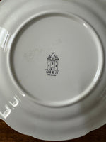 Vintage 1970s Gien Black & White 7.75" Plate