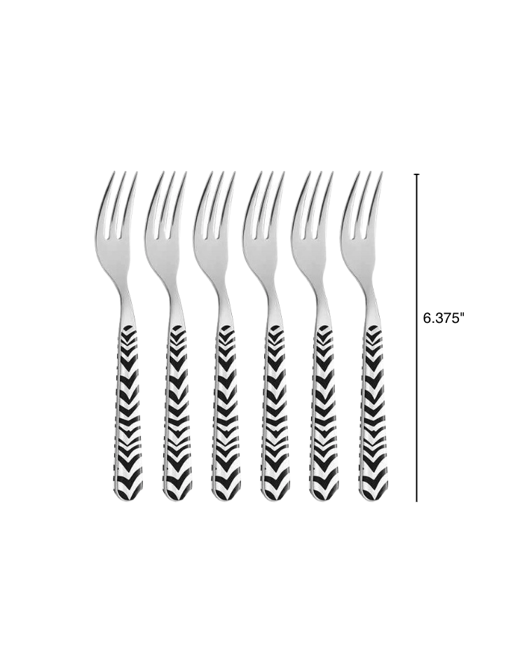 Neva Maximalista Zebra Small Forks Set (6)
