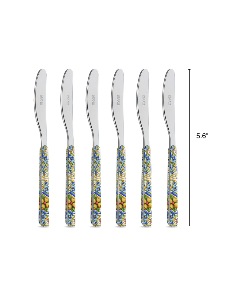 Neva Sicilian Majolica Spreader Knife Set (6)