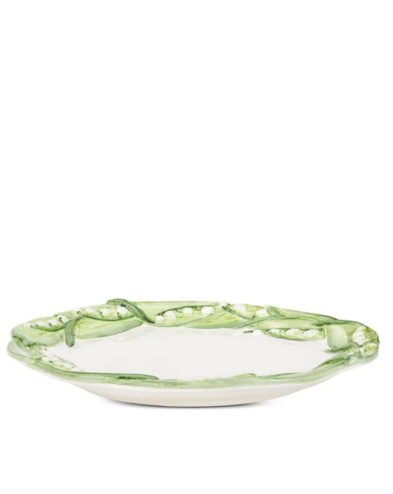 Les Ottomans Lily of the Valley Salad Dessert Plate