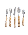 Vida by Beatriz Ball Natural Bamboo Flatware 5 Pc Set