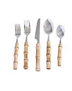 Vida by Beatriz Ball Natural Bamboo Flatware 5 Pc Set