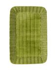 Ceramic Wicker Green Tray