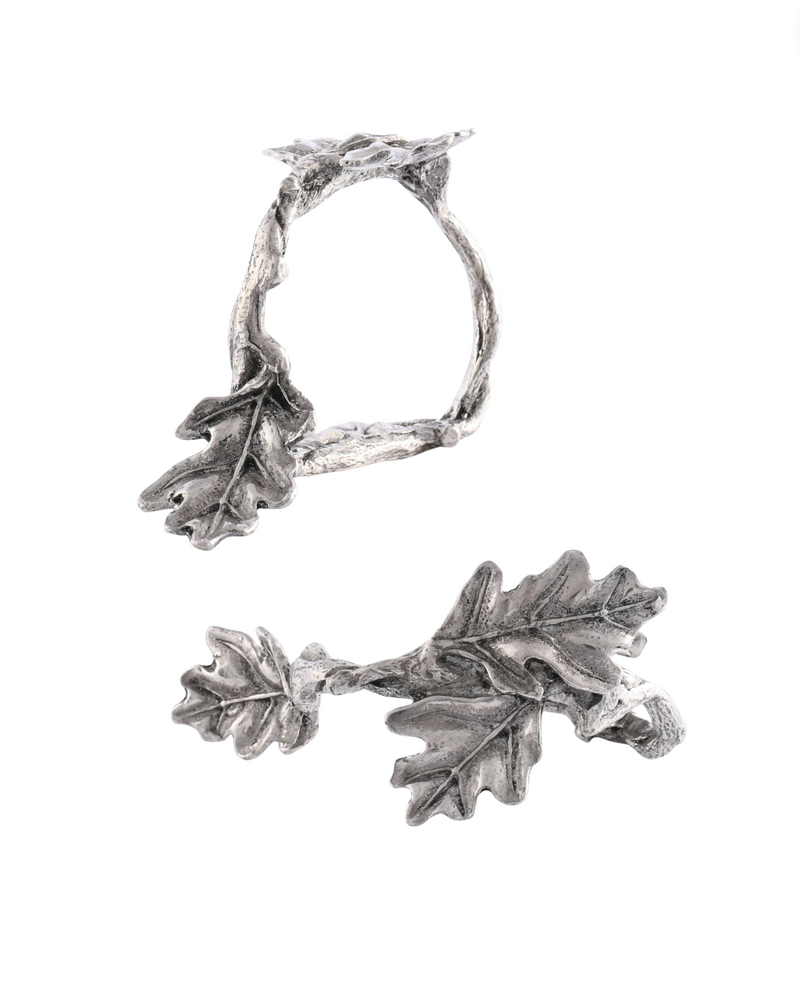 Pewter Oak Branch Napkin Ring