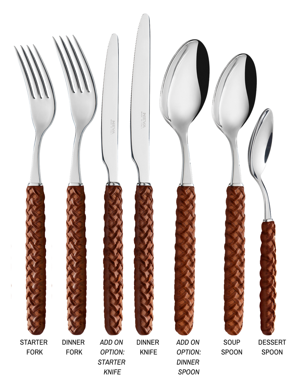 Intreccio Brown Flatware