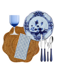 Vivo Scallop Honey Rattan Placemat Set/2