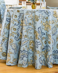 Jacobean Blue Tablecloth
