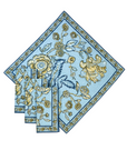 Jacobean Blue 20" Napkin Set/4