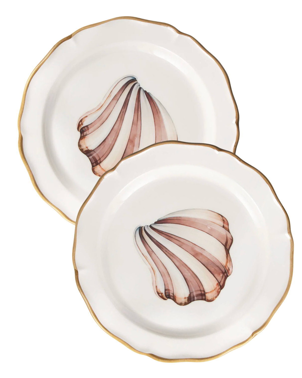 Seaside Villa Capasanta (Scallop Shell) Set of 2 Plates 8.25"  *Pre-Order