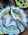 Neva Blue Gingham Flatware