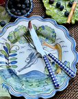 Neva Blue Gingham Flatware