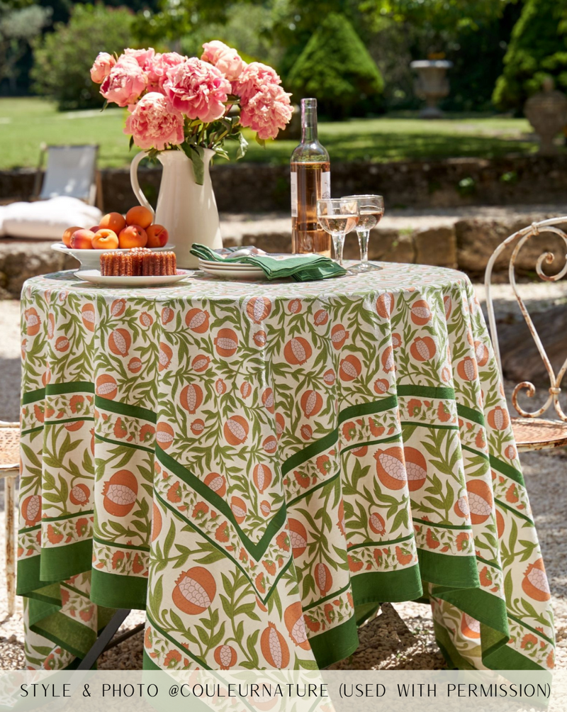 Couleur Nature Pomegranates 59" Tablecloth