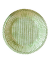 Les Ottomans Green Ceramic Wicker Charger Plate
